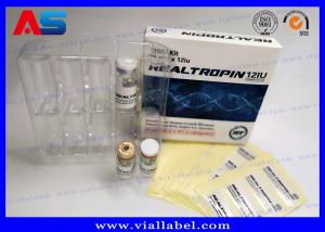 China Somatropina Hcg Packaging Paper Injection Vial Box With Label on sale