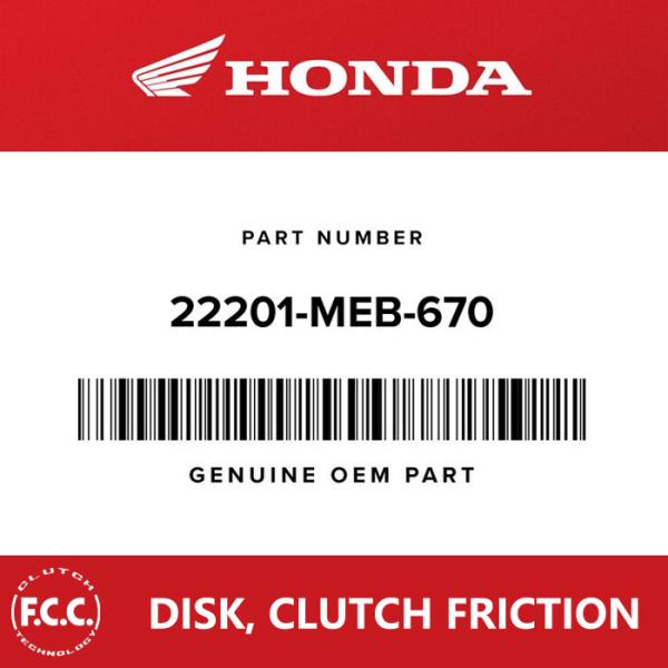 Genuine FCC Motorcycle Clutch Friction Plate Drive For Honda CRF450R, 22201-MEB