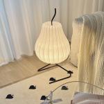 Modern Metal Restaurant Table Lamp With Silk Shade Dining Room Indoor Desk Night
