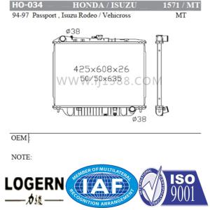 Wholesale Cooling Machine HONDA Car Radiator Used In Passport / Isuzu Rodeo / Vehicross'94-97 from china suppliers