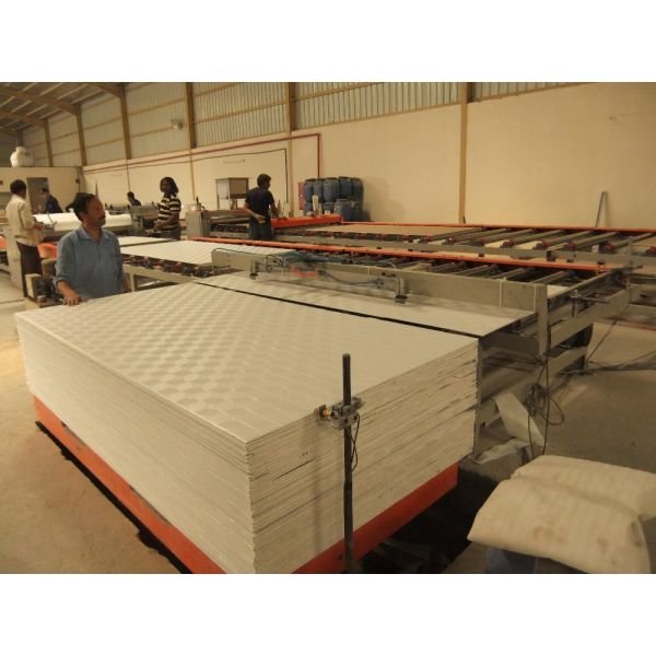 Automatic Production Line to Make Vinyl Laminated Gypsum Ceiling Tiles