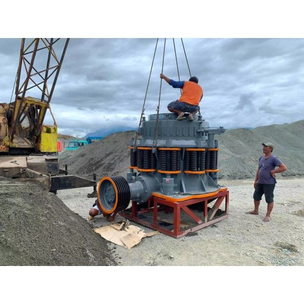 PYB600/PYB900/PYB1200/PYB1750/PYB2200 Spring Cone Crusher Machine Outlet Size 3-60mm
