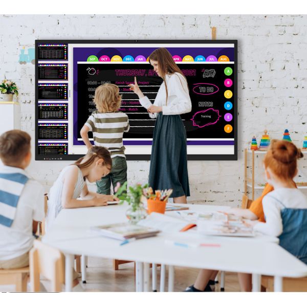 86 Inch 4K Resolution Interactive Touch Screen Whiteboard with Infrared 20 Points Touch for Education and Business
