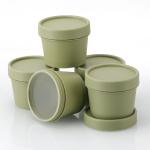 OEM Green PP Plastic Cosmetic Packaging Cream Jars 100g