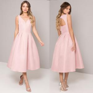 Wholesale Pink Sleeveless Open Back Long Dress Woman from china suppliers