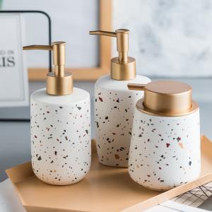 Wholesale Luxury Ceramic Bathroom Set Soap Bottle For Shampoo Liquid Lotion from china suppliers