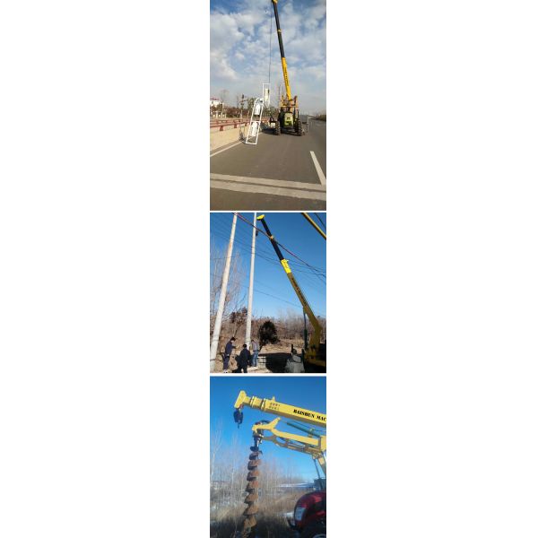 Hydrualic Auger Crane Pile Drive Tractor Mounted Hammer Piling Machine 100HP