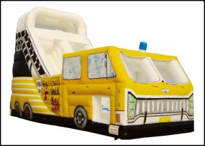 Wholesale Durable Inflatable Fire Fighting Truck Bouncers Giant Inflatable Air Jumper Inflatable Bounces House from china suppliers