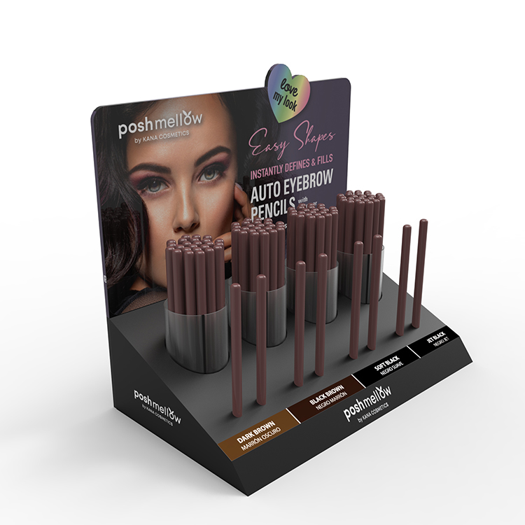Countertop PVC Foam Board Display Stand For Eyeliner Pencils