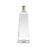 Super Flint Glass 750ml Square Shape Bottom Vodka Glass Bottles for Home Bar
