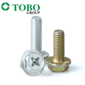 Wholesale DIN6921 Serrated Full Thread Zinc Grade 8.8 Hex Flange Bolt from china suppliers