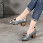 S406 Leather Shoes Handmade Toe Layer Cowhide High Quality Women'S Shoes Custom