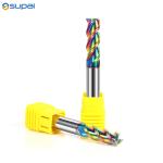Carbide Cutting Tools 3flutes Colorful Coating for Aluminium HRC55 Milling