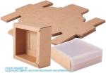 Square Brown Kraft Boxes Heavy Duty Paper Gift Box With Clear Windows 3.3x3.3x1