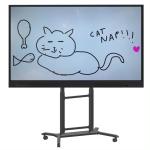 TV Floor Stand Mobile Stand Height Adjustable TV Cart Mount for Interactive