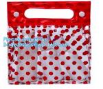 Cosmetics packaging bags With Slider Zipper Top, vinyl pvc packaging bag with