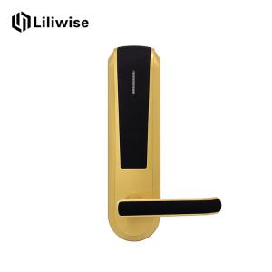 Wholesale Golden IC Card Entry Door Lock , Electronic Door Locks With Card Reader from china suppliers