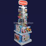 4 - Way Top Hook Wood Toy Display Shelf White Painted Retail Store Product