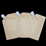Biodegradable Foil Custom Printed Stand Up Pouches Waterproof Liquid Kraft Paper