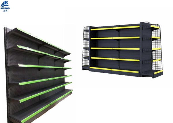 Multifunction Grocery Store Shelving Systems , Dustproof Readymade Showroom