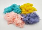 Non - Silicon Color Regenerated Polyester Fiber / Solid Recycled Polyester Fiber