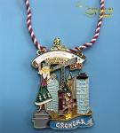 Metal Halloween Award Medals , Brass Plated Personalized Award Medals Bird
