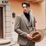 Anti-Wrinkle Brown Wool Business Suit Perfect for Formal and Business Casual