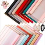 Smooth Golden Edge Flower Wrapping Paper 58CM * 58CM Customized for Florist