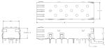 2227303-1 SFP Cage Connector Solder Through Hole Right Angle 4 Gb/s Without