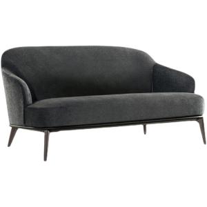 Wholesale Scratch Resistant Anti Stain Black Fabric Lounge Suites Ergonomically Black Upholstered Couch from china suppliers