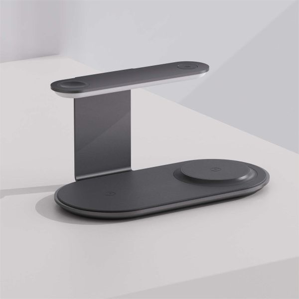3 In 1 Portable Mobile Phone Charger Stand 15W/10W/7.5W/5W Output Type-C Interface for Apple and Samsung Phones