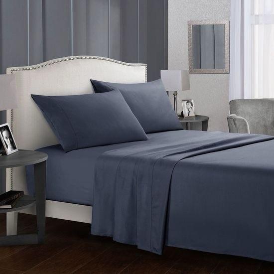 Custom Color Packaging Bed Linen Plain Dyed Home Hotel Bed Flat Fitted Sheet