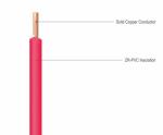 PE Irradiation electrical cord one core copper electronic wire