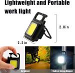 Gift Mini COB Pocket Purse Magnetic Car Flashlights Powerful 500 High Lumens