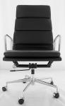 Aluminum Frame Executive Leather Office Chair With Gas Lifting And Knee Tilt