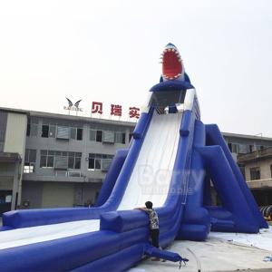 Wholesale Outside Shark Inflatable Water Slides Park Long Blow Up Hippo Slide from china suppliers