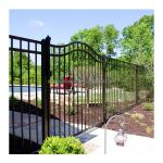 6ft X 8ft Hot Dipped Galvanized Powder Coated Steel Black Outdoor Simple Rod