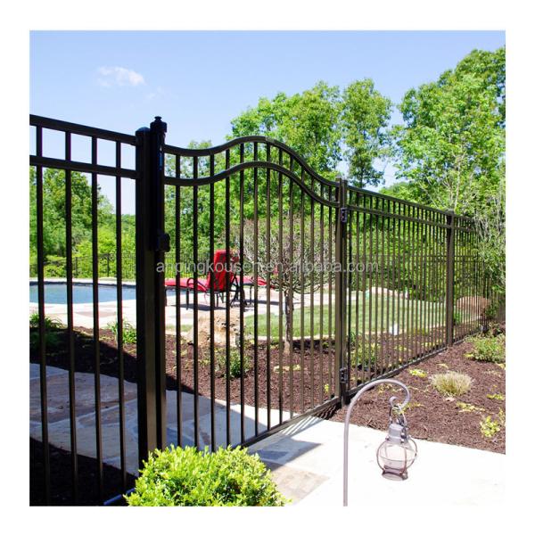 6ft X 8ft Hot Dipped Galvanized Powder Coated Steel Black Outdoor Simple Rod