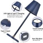 LED Cordless Table Lamp, Battery Operated Lamp, Touch Night Light, Minimalist
