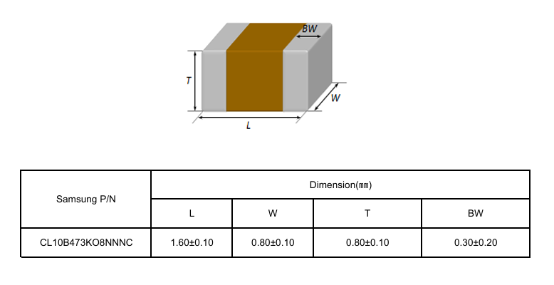 CCL10B473KO8NNNC 47nF 16V C0G 0603 MLCC ±10% Tol Ultra-Stable Low Loss NP0 Characteristic High Q Value Ni Barrier RoHS Tape & Reel