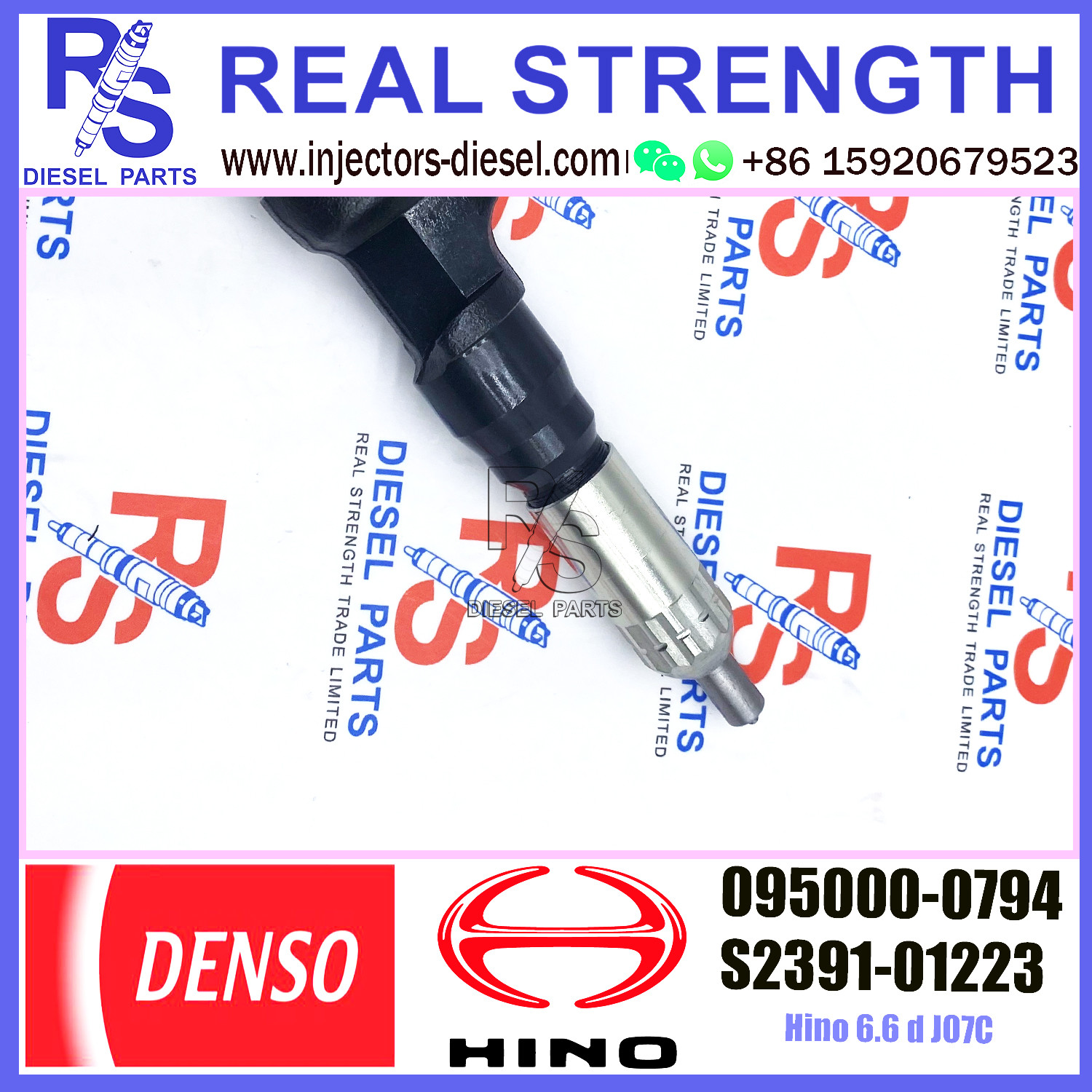 DENSO Common Rail Diesel Injectors 095000-0792 095000-0793 095000-0794 For HINO 23910-1222 23910-1223 S2391-01223