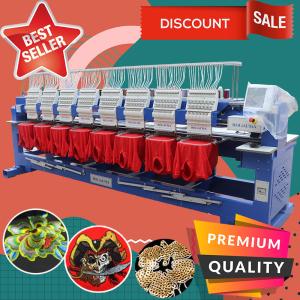Wholesale 15 needles 8 heads 400*450mm industrial computer embroidery machine same as happy embroidery machine for cap t-shirt fla from china suppliers