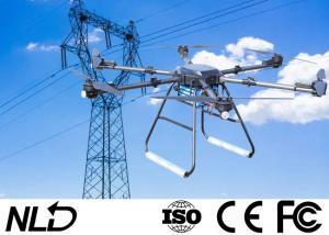 China Max Payload ISO9001 12KG Three Axis Powerline Drone Wind Resistance 6 Level on sale