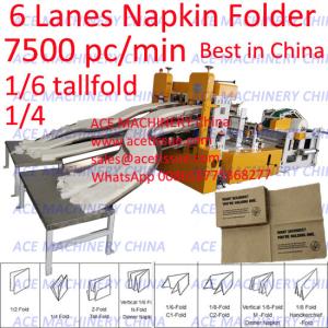 Wholesale 6 Lanes Automatic Tissue Paper Napkin Making Machine Price 7000 Sheet/Min from china suppliers