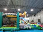 Outdoor Bounce House With Slide Jungle Animals Inflatable Bouncy Castle With