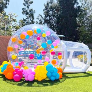 Wholesale White Bounce House With Bubbles Playing Jumping Transparent from china suppliers