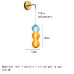 Designer Colored Pendant Lamps LED Stained Glass Pendant Light Bar Shop