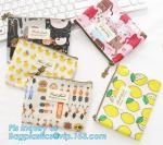 plastic slider zipper PVC bag clear vinyl cosmetic bag, clear vinyl plastic