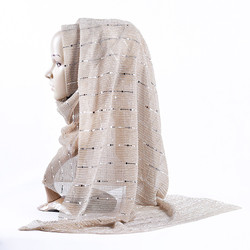 Breathable Imitation Silk Material Muslim Jersey Hijab Beautiful Shiny Solid