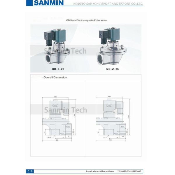 Air Dust Proof Valve 3/4 " 1 " Pulse Jet Valve Pneumatic Two way Indsutry cement factory application